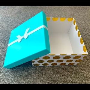 Blue White and Gold Gift Box
